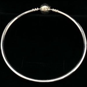 Pandora Sterling Silver Bangle Bracelet 7.5”